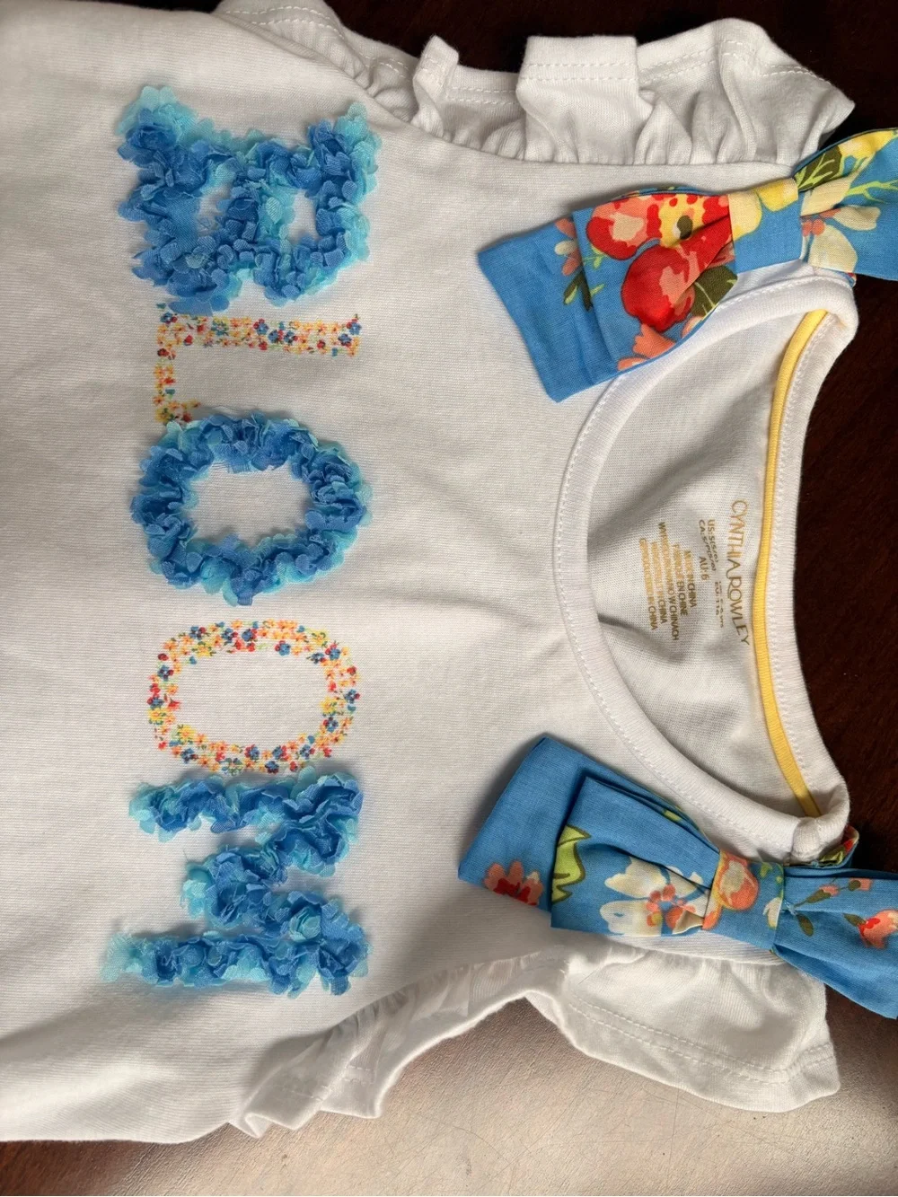 Cynthia Rowley White 'Bloom' Tank with Blue Floral Skirt Set 5/6